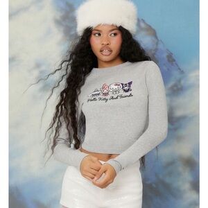 Hello Kitty & Friends Gray WMNS Long Sleeve Shirt